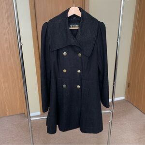 Guess Black Double-Breasted Coat